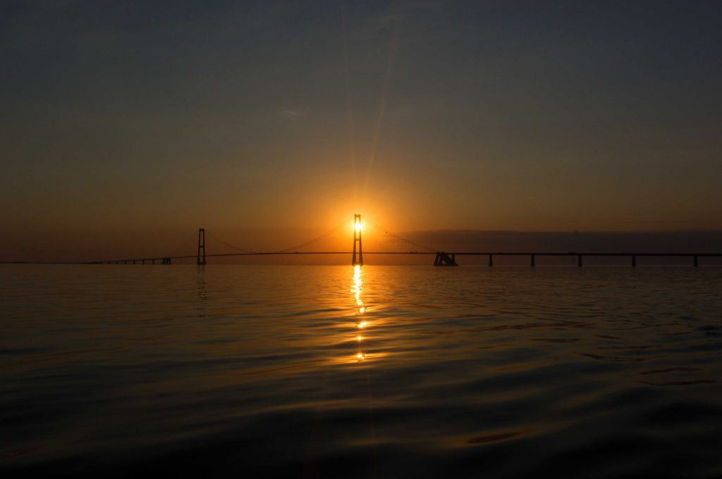 Große Beltbrücke Sonnenuntergang